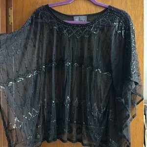 Sheer black beaded top